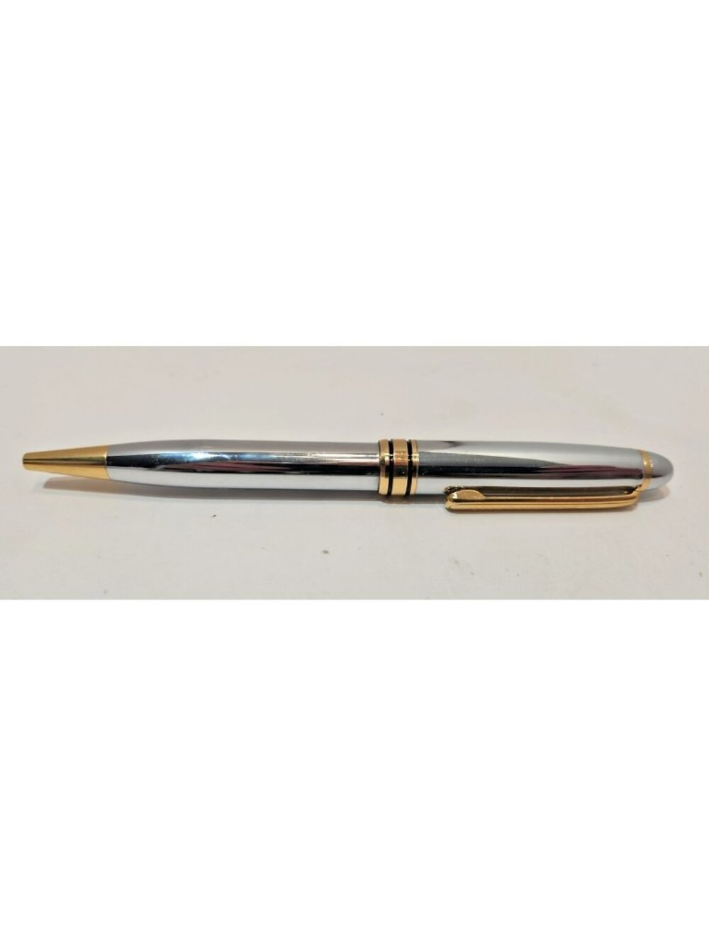 Vintage Paco Rabanne Ballpoint Pen Silver Gold Office Luxury Heavy Great Gift